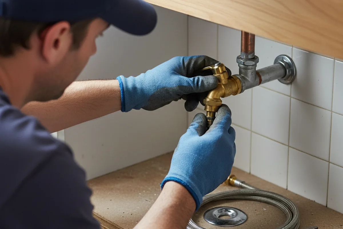 Shutoff valve and fitting work during Faucet and Fixture Repair in Pine Brook
